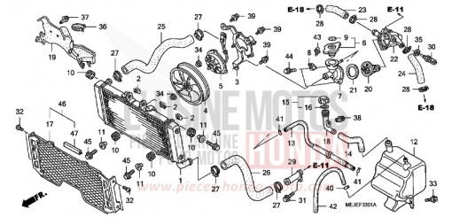 RADIATEUR (CB1300A/SA) CB1300SA7 de 2007